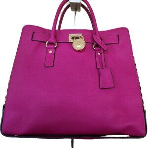 Michael Kors Hot Pink Hamilton Shoulder Bag Purse